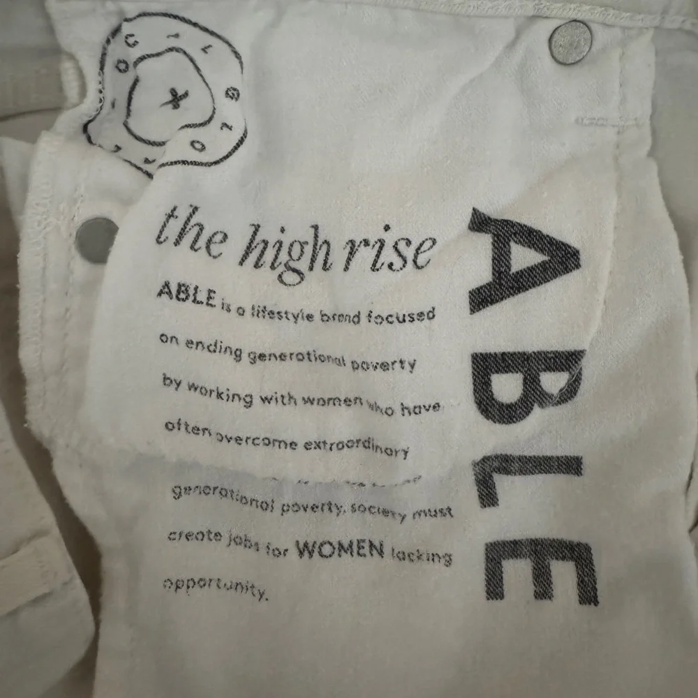 Able The High Rise White Skinny Jeans